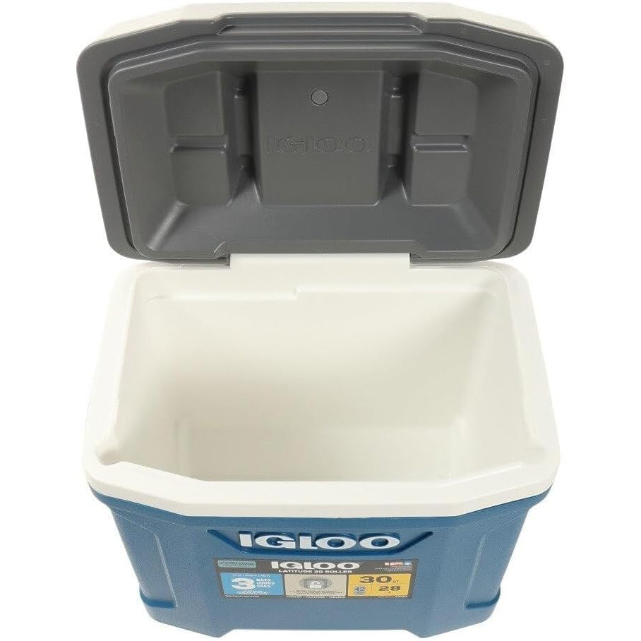 Nevera portátil con Ruedas 28 litros IGLOO LATITUDE 30 ROLLER Azul