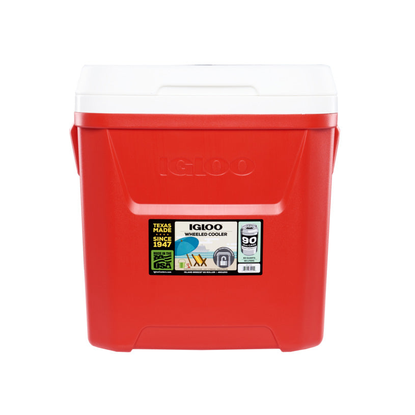 Nevera portátil con Ruedas 57 litros IGLOO LAGUNA 60 ROLLER Roja